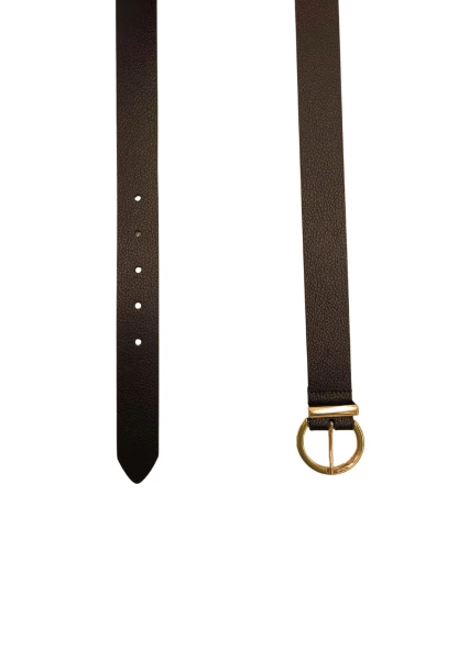 Leslii Echter Ledergürtel Goldschnalle Braun