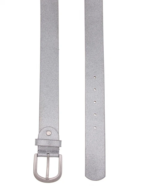 Leslii Gürtel Glitzer Schimmer Silber | Damen-Gürtel Mode-Accessoire | Breite 3,2cm