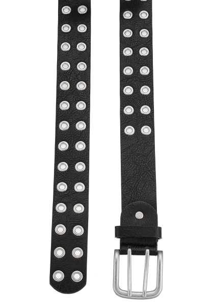 Leslii Gürtel Ösen Zweireihig Schwarz