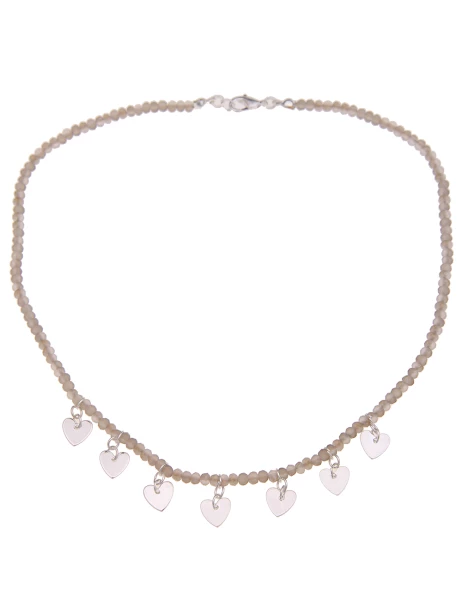 Leslii Halskette Kristall Mit Herzchen