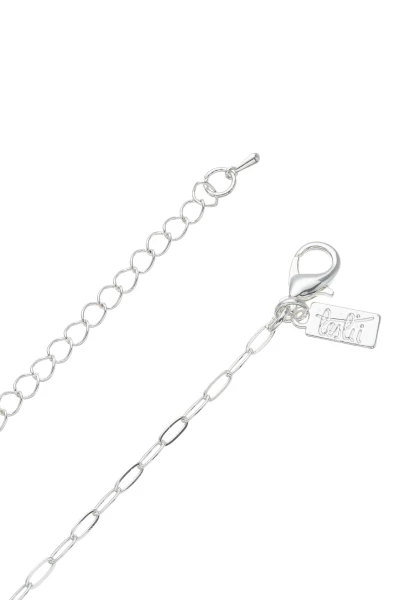 Leslii Halskette Kristallsteine Silber Rosa