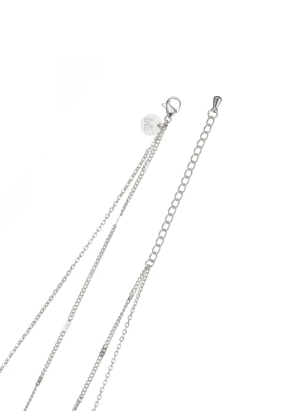 Leslii Halskette Layering Stainless Steel Echte Perle Silber