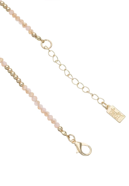 Leslii Halskette Lebensbaum Beige