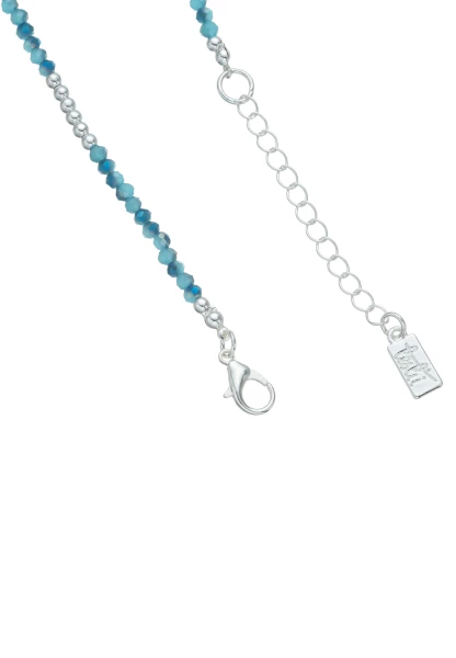 Leslii Halskette Lebensbaum Blau