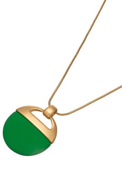 Leslii Halskette Mit Grünem Anhänger