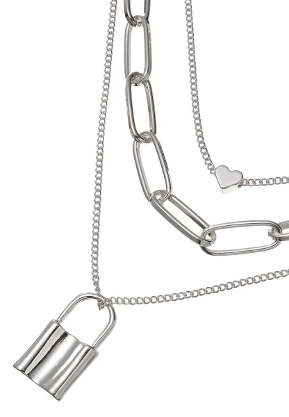 Leslii Halskette Mit Schloss- Und Herzanhänger