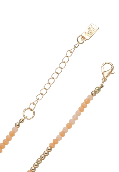 Leslii Halskette Peace Beige Gold