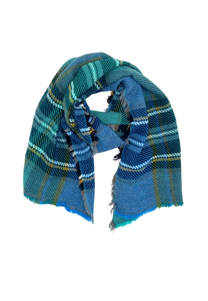 Leslii karierter Schal Blau Leslii karierter Schal Blau