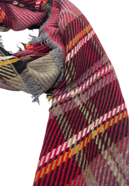 Leslii Karierter Schal Rot