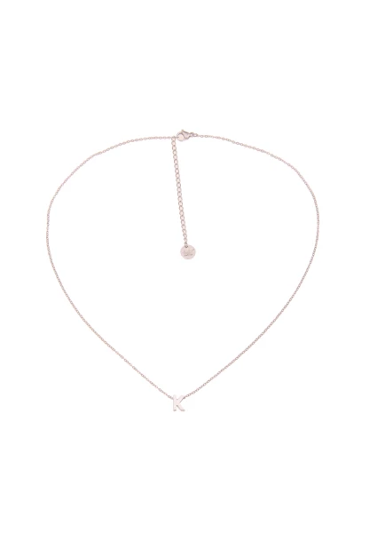 Leslii Kette Buchstaben-Kette "K" silberfarben aus Edelstahl