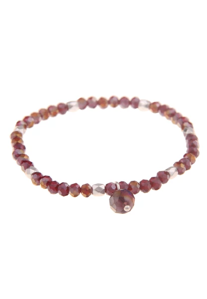 Leslii Kristallarmband Set Rotbraun