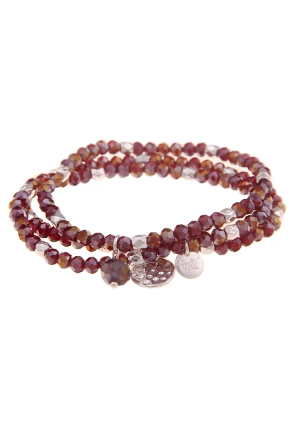 Leslii Kristallarmband Set Rotbraun