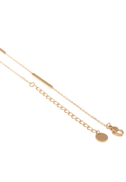 Leslii Kurze Halkette Gliedermix Mit Stern In Gold Edelstahl