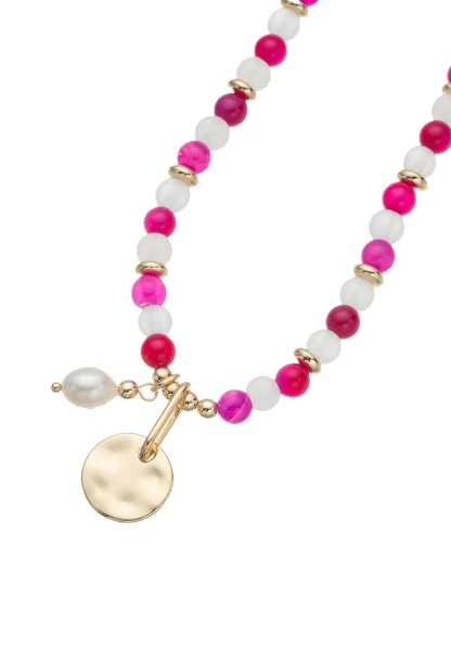 Leslii Kurze Halkette Pink Gold