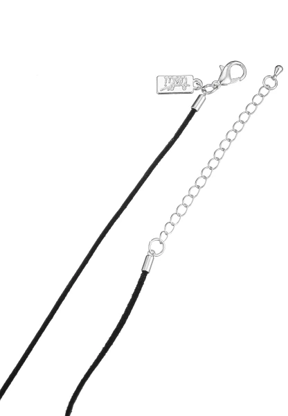 Leslii Kurze Halskette Band Herz-Kette Schwarz