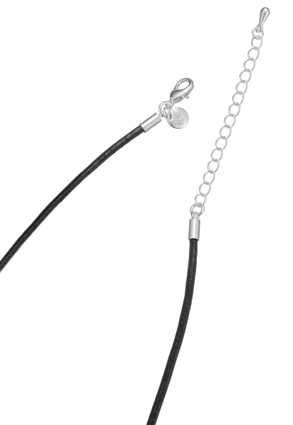 Leslii Kurze Halskette Band Metallscheibe Schwarz