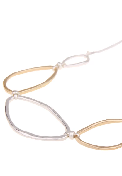 Leslii Kurze Halskette Bicolor Collier Silber Gold