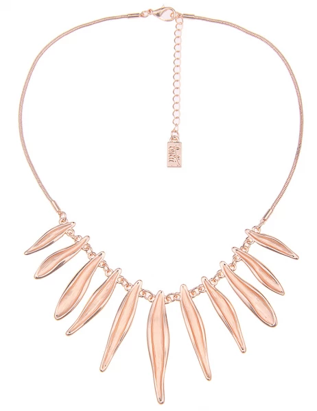 Leslii Kurze Halskette Business-Look in Rosé