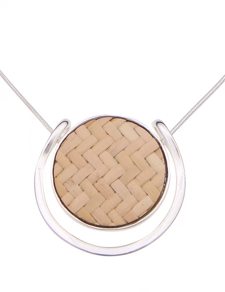 Leslii Kurze Halskette Country Style In Silber Beige