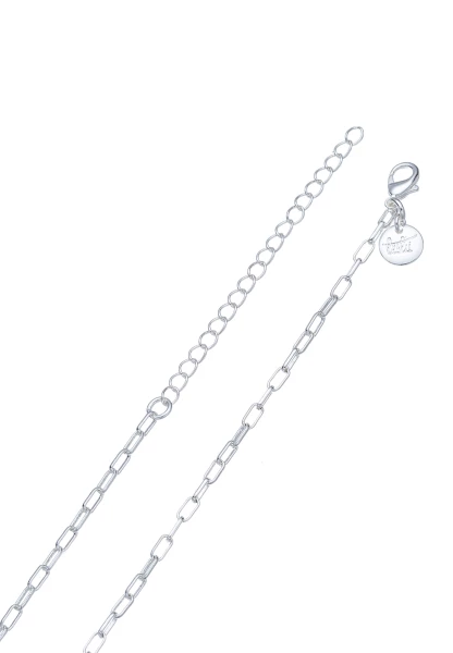 Leslii Kurze Halskette Glasstein In Silber Braun