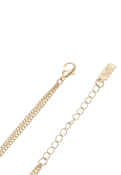 Leslii Kurze Halskette Glassteine Perlen In Gold