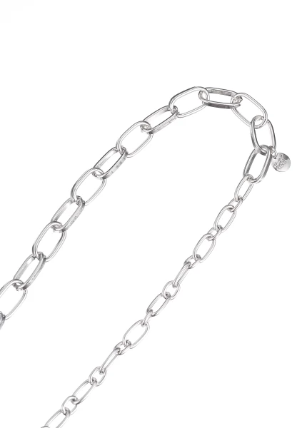 Leslii Kurze Halskette Glieder Perlen Silber Weiß