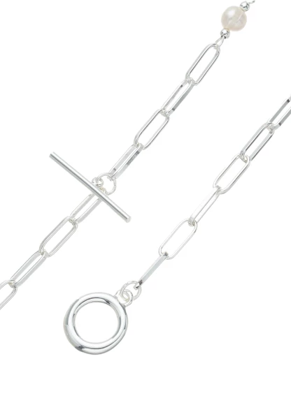 Leslii Kurze Halskette Gliederkette Y-Form In Silber