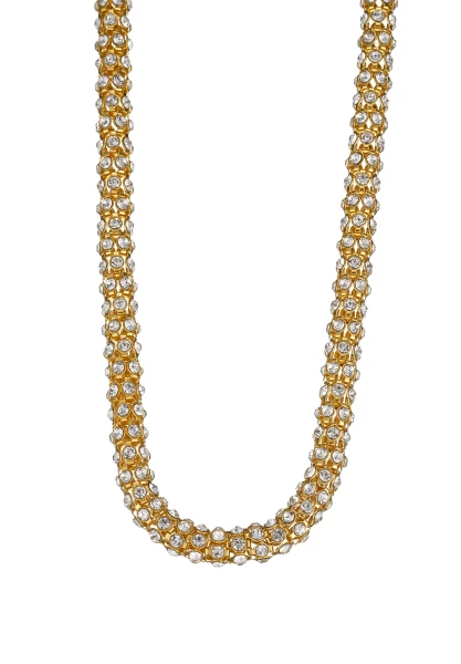 Leslii Kurze Halskette Glitzer Kristall In Gold