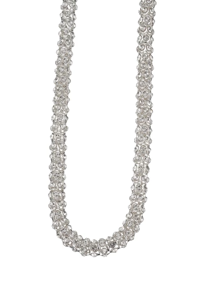 Leslii Kurze Halskette Glitzer Kristall In Silber