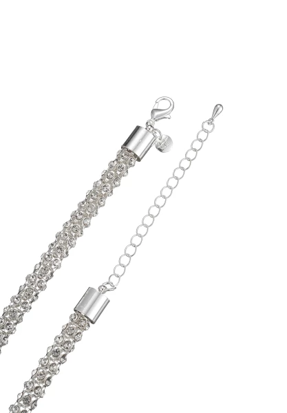 Leslii Kurze Halskette Glitzer Kristall In Silber
