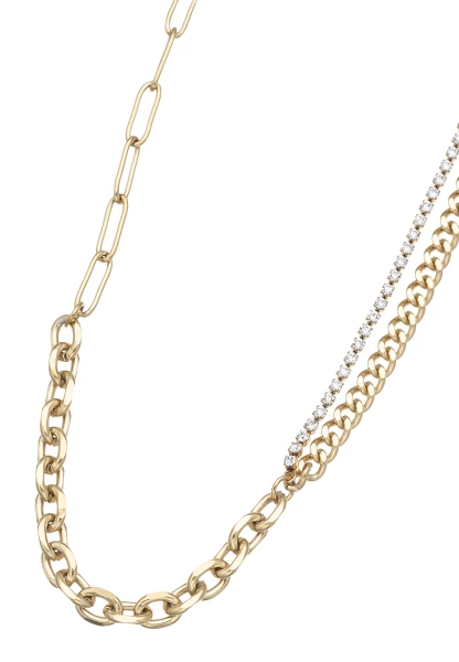 Leslii Kurze Halskette Glitzer Panzer-Kette Gold
