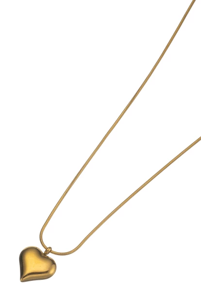 Leslii Kurze Halskette Gold Herzanhänger