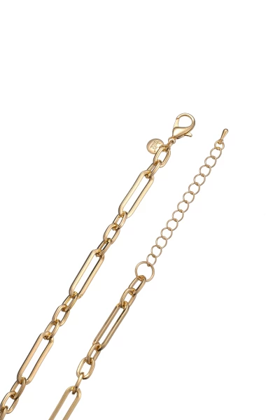 Leslii Kurze Halskette Gold Kristallglieder