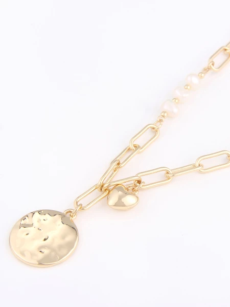 Leslii Kurze Halskette Halb Und Halb Glieder In Gold