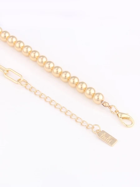 Leslii Kurze Halskette Halb Und Halb Glieder In Gold