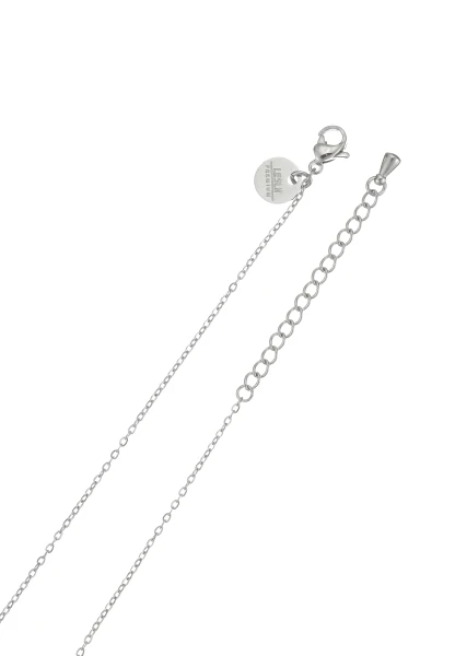 Leslii Kurze Halskette Herz Edelstahl Silber
