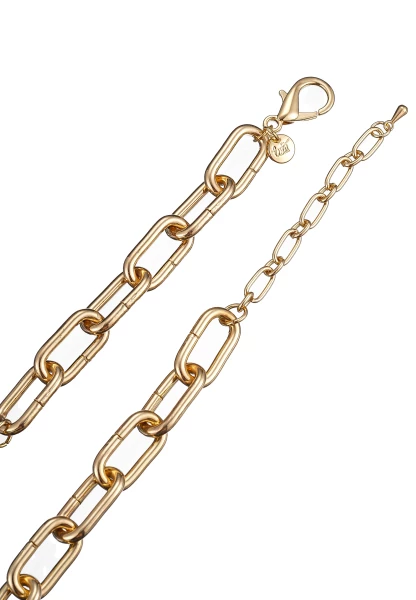 Leslii Kurze Halskette Holzperlen Stein Grau