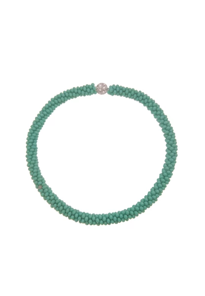 Leslii Kurze Halskette Klara Kristallkorn - 03/blau