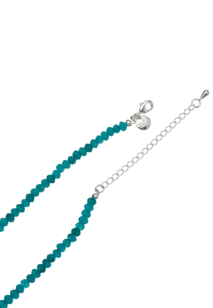 Leslii Kurze Halskette Kristall-Kette Türkis