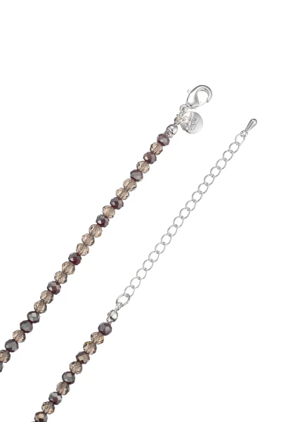 Leslii Kurze Halskette Kristel Stern Kristall Taupe