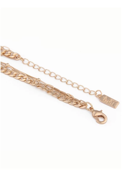 Leslii Kurze Halskette Layerig-Kette Mit Schlüsselloch- Anhänger In Gold