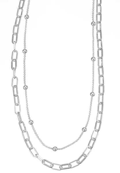 Leslii Kurze Halskette Layering Glieder In Silber