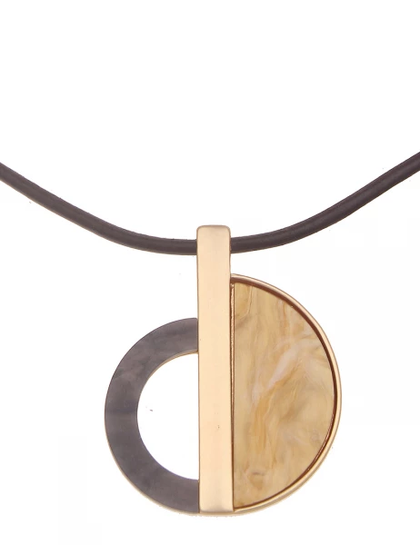 Leslii Kurze Halskette Muster Look In Braun Gold