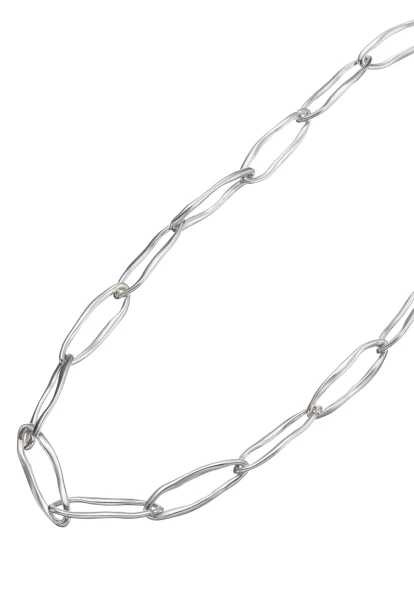 Leslii Kurze Halskette Oval Glieder Collier Silber