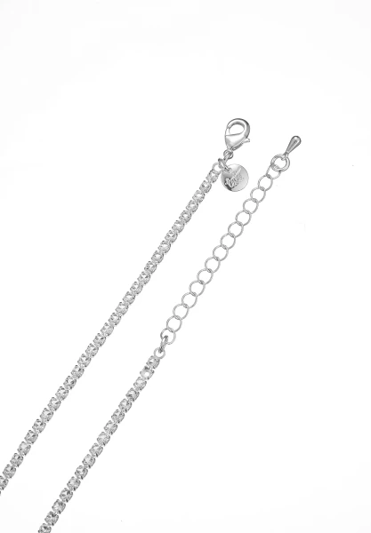 Leslii Kurze Halskette Silber Kristallglieder Stern