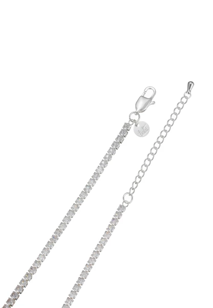 Leslii Kurze Halskette Stainless Kristall Versilbert In Silber/Weiß