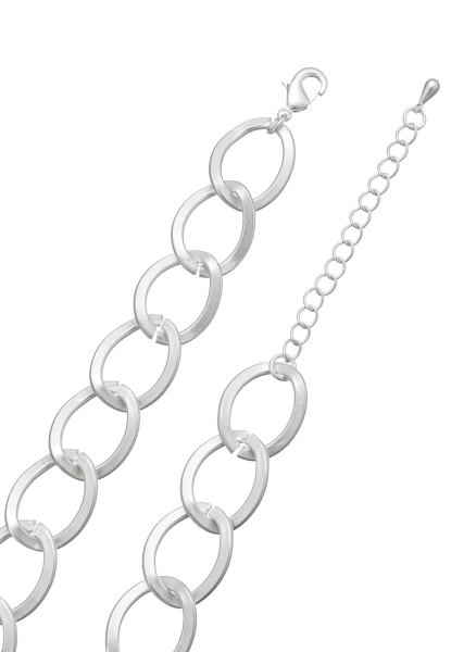 Leslii Kurze Halskette Statement Glieder Silber Bunt