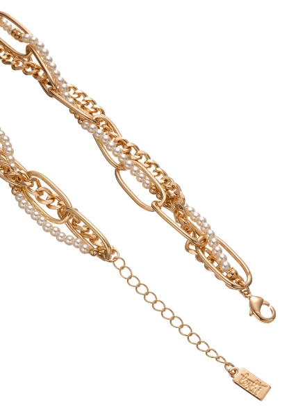 Leslii Kurze Halskette Statement-Kette Perlen Weiß Gold