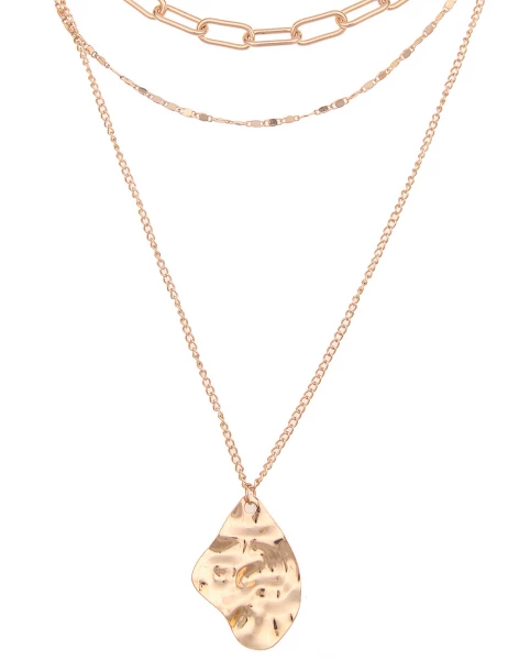 Leslii Kurze Halskette Statement Layering In Gold