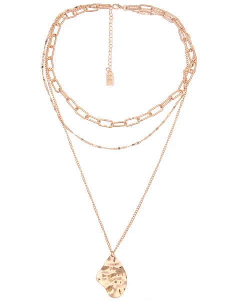 Leslii Kurze Halskette Statement Layering in Gold